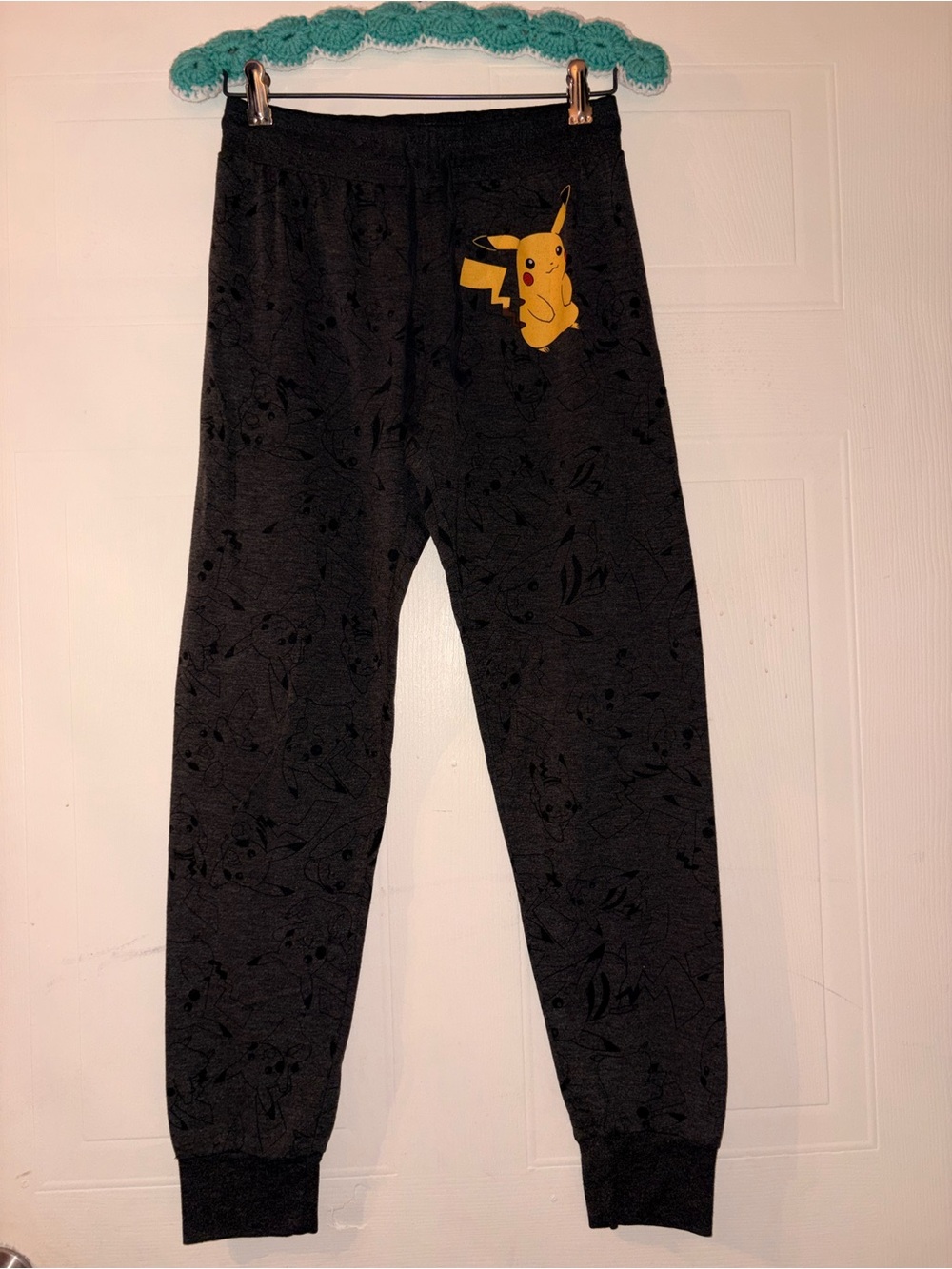 Pokemon Black Joggers with Yellow Pikachu Accent